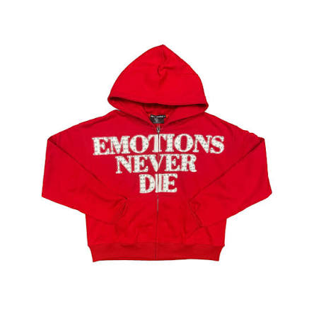 ME Red END Rhinestone Hoodie
