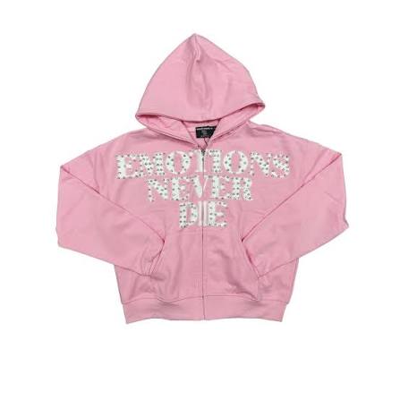 ME Pink END Rhinestone Hoodie