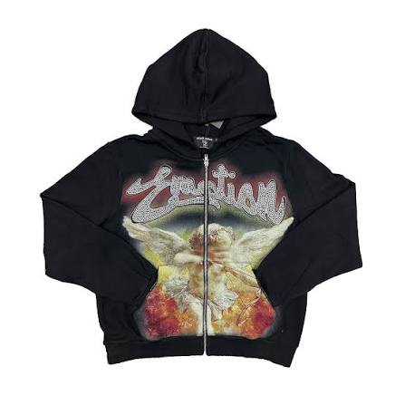 ME Acid Wash Rhinestone Hoodie