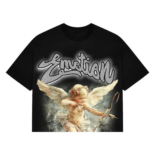 ME Black Cropped Cupid Tee