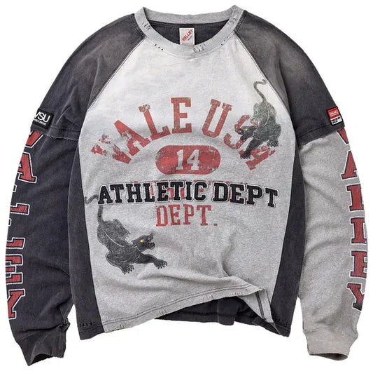 Varsity LS Tee Grey