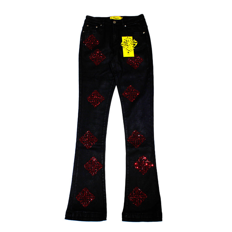 GUAPI Obsidian Black Icon Embellished Denim V2