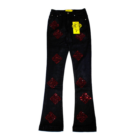 GUAPI Obsidian Black Icon Embellished Denim V2