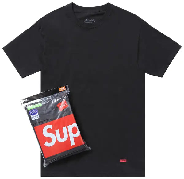 Supreme Hanes Tees (3 Pack) Black