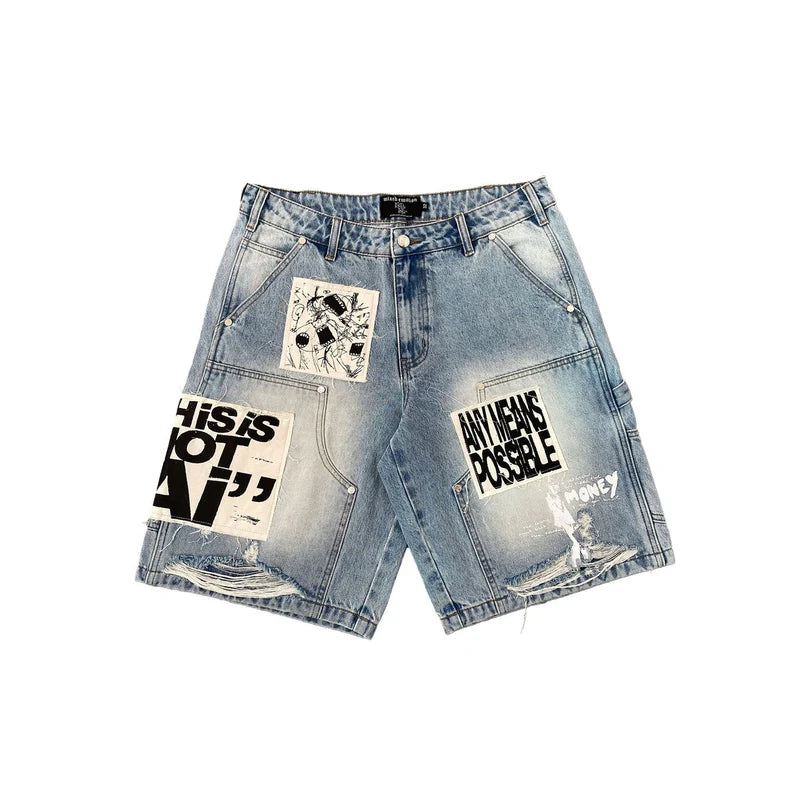 ME Blue AI Denim Shorts