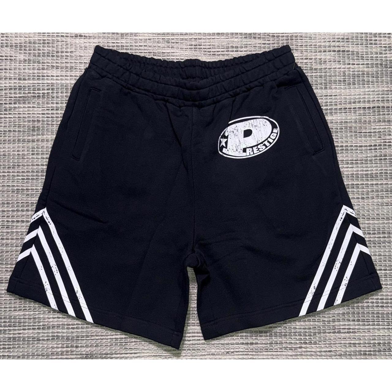Prestige P Logo Striped Shorts Black
