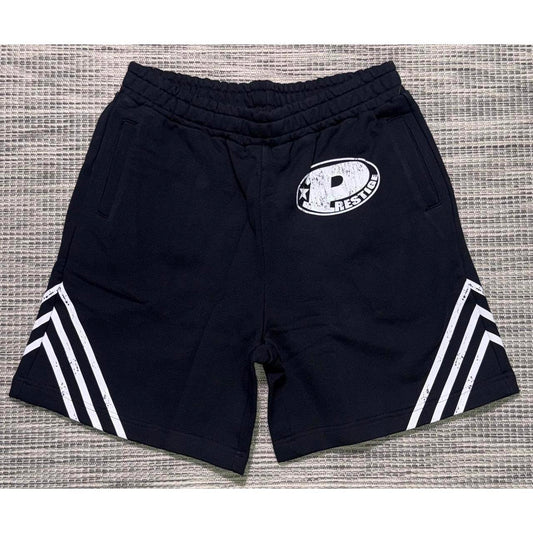 Prestige P Logo Striped Shorts Black