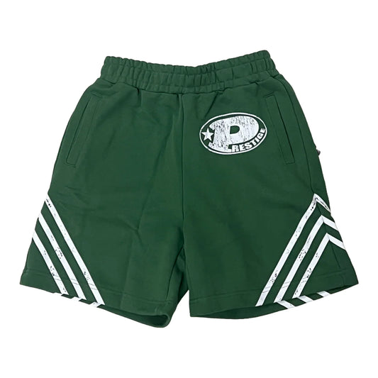 Prestige P Logo Striped Shorts Green